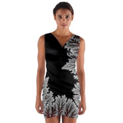 Abstract Complex Fractal Math Wrap Front Bodycon Dress by Bedest