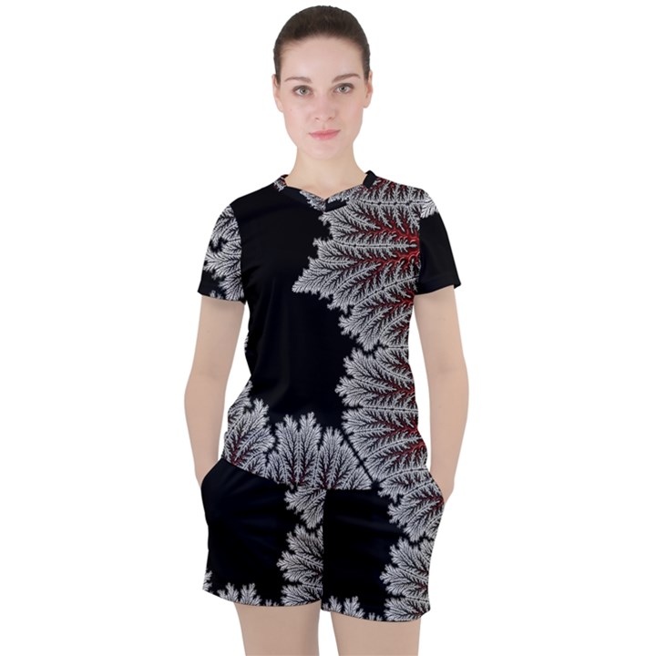 Abstract Complex Fractal Math Women s T-Shirt and Shorts Set