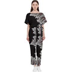 Abstract Complex Fractal Math Batwing Lightweight Chiffon Jumpsuit by Bedest