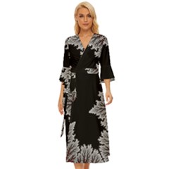 Abstract Complex Fractal Math Midsummer Wrap Dress by Bedest