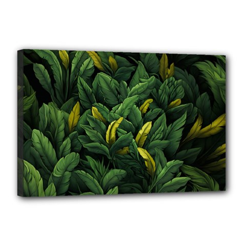 Banana Leaves Canvas 18  X 12  (stretched) by goljakoff