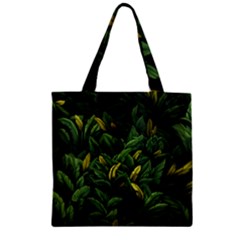 Banana Leaves Zipper Grocery Tote Bag by goljakoff