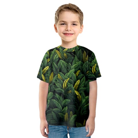 Banana Leaves Kids  Sport Mesh T-shirt by goljakoff