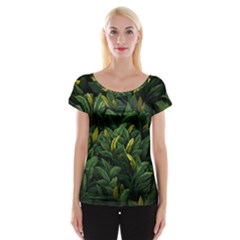 Banana leaves Cap Sleeve Top