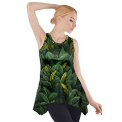 Banana leaves Side Drop Tank Tunic