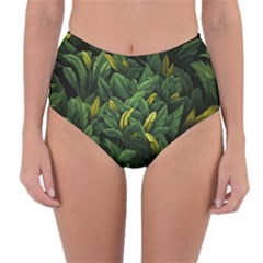 Banana leaves Reversible High-Waist Bikini Bottoms