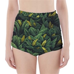 Banana Leaves High-waisted Bikini Bottoms by goljakoff