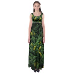 Banana leaves Empire Waist Maxi Dress