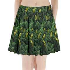 Banana leaves Pleated Mini Skirt