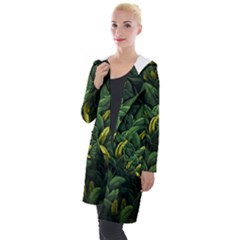 Banana leaves Hooded Pocket Cardigan