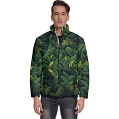 Banana leaves Men s Puffer Bubble Jacket Coat