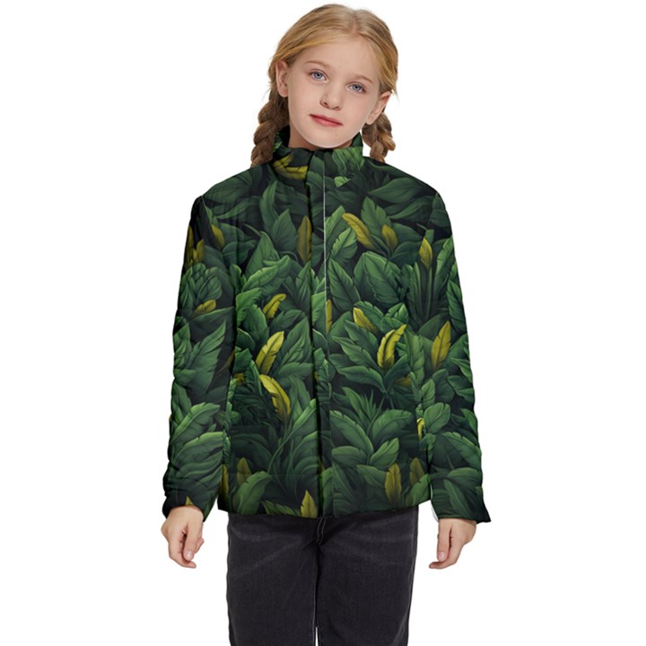 Banana leaves Kids  Puffer Bubble Jacket Coat