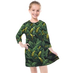 Banana leaves Kids  Quarter Sleeve Shirt Dress