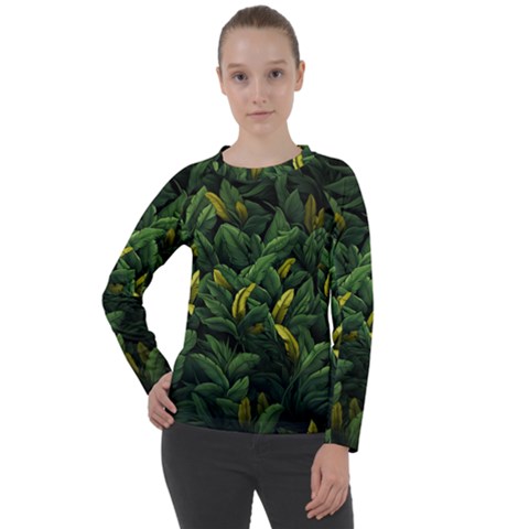 Banana Leaves Women s Long Sleeve Raglan T-shirt by goljakoff