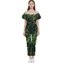 Banana leaves Bardot Ruffle jumpsuit View1