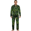 Banana leaves Men s Long Sleeve Velvet Pocket Pajamas Set View1