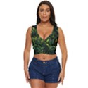 Banana leaves Women s Sleeveless Wrap Top View1