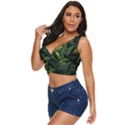 Banana leaves Women s Sleeveless Wrap Top View2