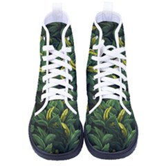 Banana leaves Men s High-Top Canvas Sneakers