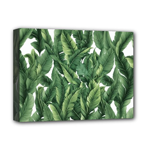 Green Banana Leaves Deluxe Canvas 16  X 12  (stretched)  by goljakoff