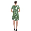 Green banana leaves Short Sleeve V-neck Flare Dress View2