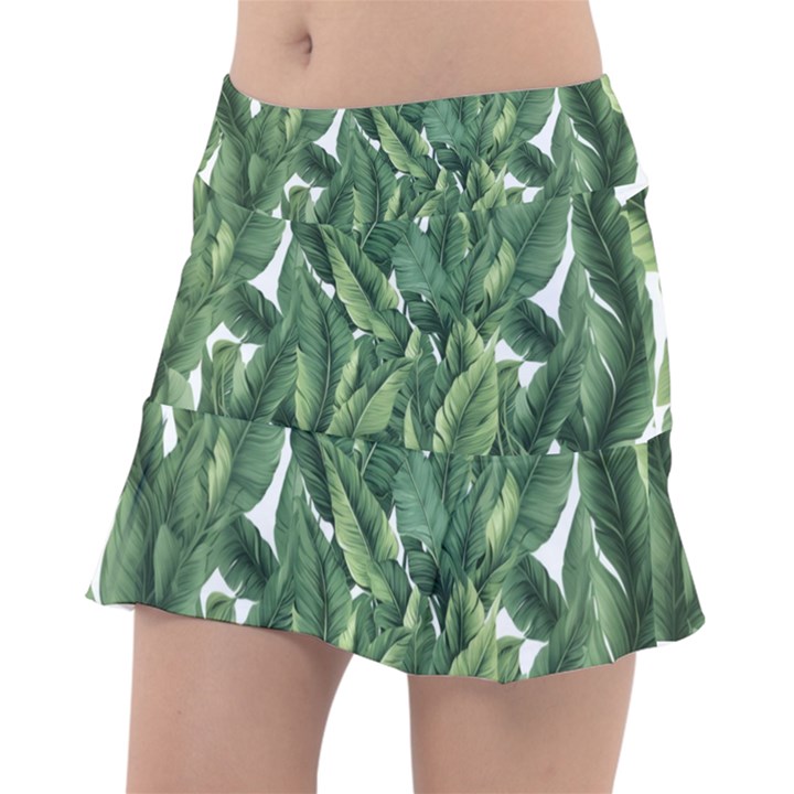 Green banana leaves Classic Tennis Skirt