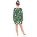 Green banana leaves Kids  Long Sleeve Dress View2