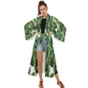 Green banana leaves Maxi Kimono View1