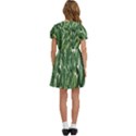 Green banana leaves Kids  Bow Tie Puff Sleeve Dress View4