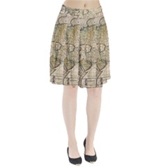 Tartaria Empire Vintage Map Pleated Skirt by Grandong