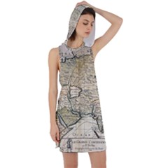 Tartaria Empire Vintage Map Racer Back Hoodie Dress by Grandong