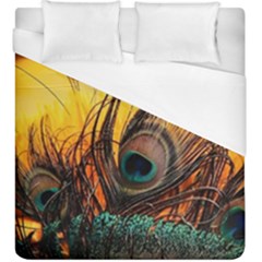 City Light Sky Landmark Painting Duvet Cover (king Size) by Cemarart