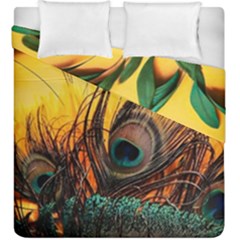 City Light Sky Landmark Painting Duvet Cover Double Side (king Size) by Cemarart