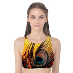 City Light Sky Landmark Painting Tank Bikini Top by Cemarart