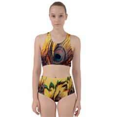 City Light Sky Landmark Painting Racer Back Bikini Set by Cemarart