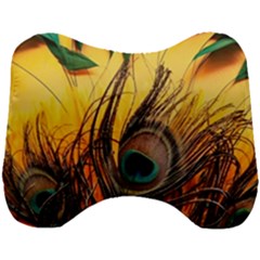 City Light Sky Landmark Painting Head Support Cushion by Cemarart