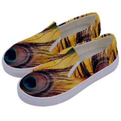 City Light Sky Landmark Painting Kids  Canvas Slip Ons by Cemarart