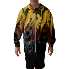 Art Paint Landscape Mountain Kids  Hooded Windbreaker by Cemarart