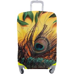 City Light Sky Landmark Painting Luggage Cover (large) by Cemarart