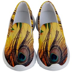 City Light Sky Landmark Painting Kids Lightweight Slip Ons by Cemarart