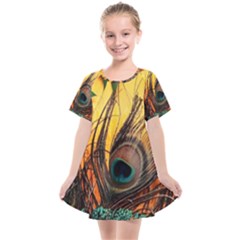 City Light Sky Landmark Painting Kids  Smock Dress