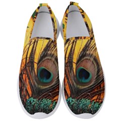 City Light Sky Landmark Painting Men s Slip On Sneakers by Cemarart