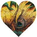 City Light Sky Landmark Painting Wooden Puzzle Heart View1