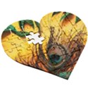 City Light Sky Landmark Painting Wooden Puzzle Heart View3