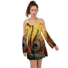 City Light Sky Landmark Painting Boho Dress by Cemarart