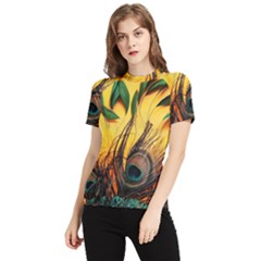 Art Paint Landscape Mountain Women s Short Sleeve Rash Guard by Cemarart