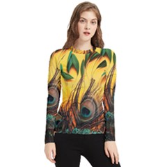 Art Paint Landscape Mountain Women s Long Sleeve Rash Guard by Cemarart