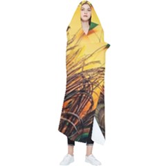 City Light Sky Landmark Painting Wearable Blanket by Cemarart