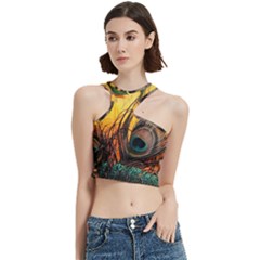 City Light Sky Landmark Painting Cut Out Top by Cemarart