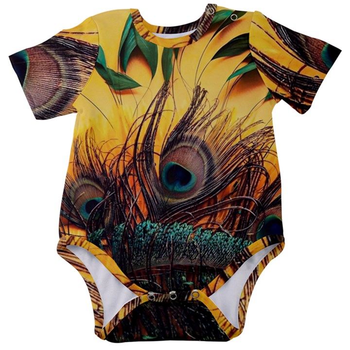 Art Paint Landscape Mountain Baby Short Sleeve Bodysuit